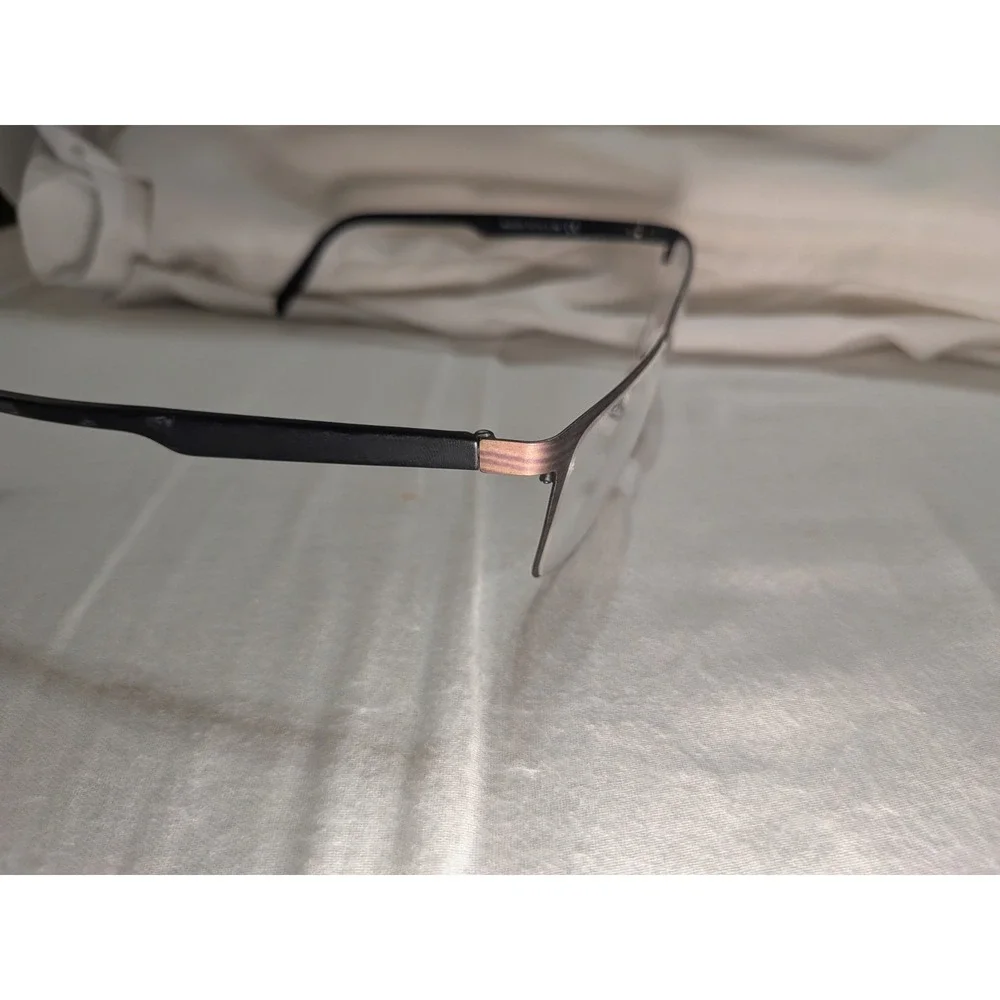 Maui Jim MJO 2103-80M 53-19-140 Mens Eyeglasses Frames Pewter Brown Woodgrain